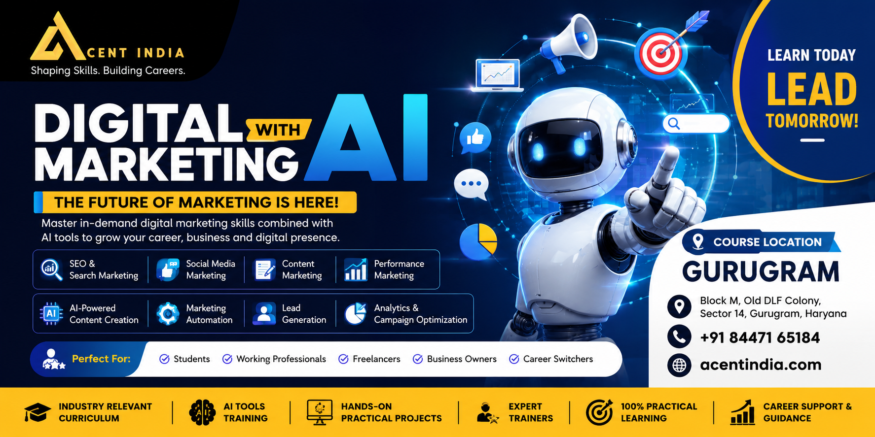 Digital Marketing with AI Course in Gurugram at Acent India