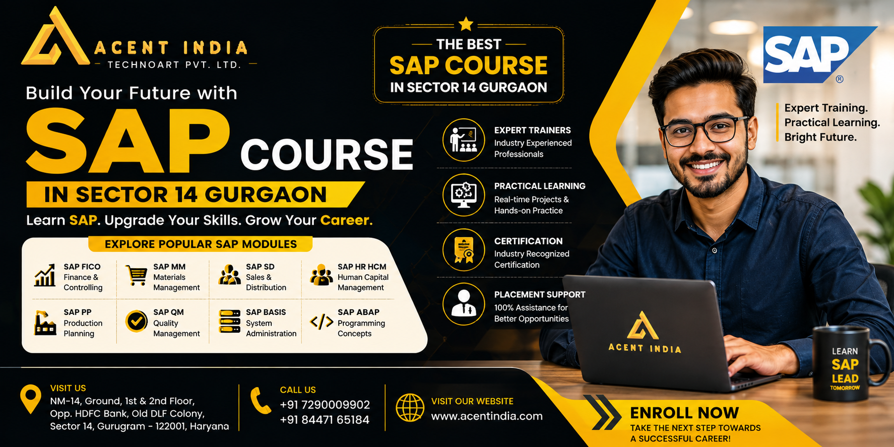 Best SAP Course in Sector 14 Gurgaon - Acent India