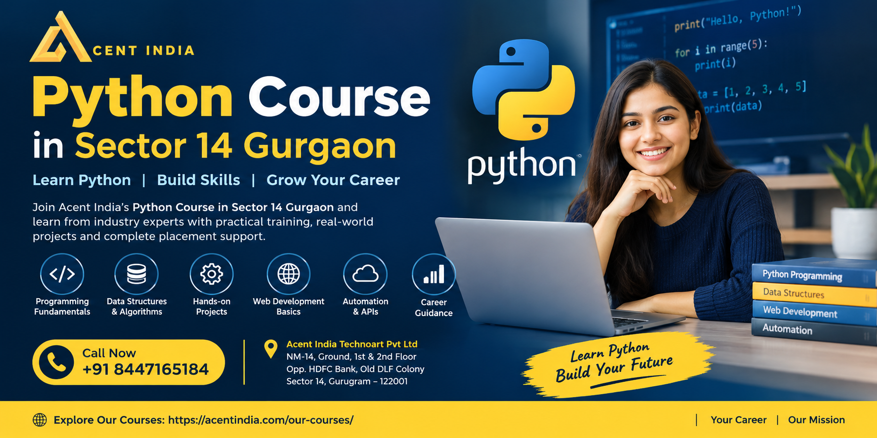 Python Course in Sector 14 Gurgaon – Acent India